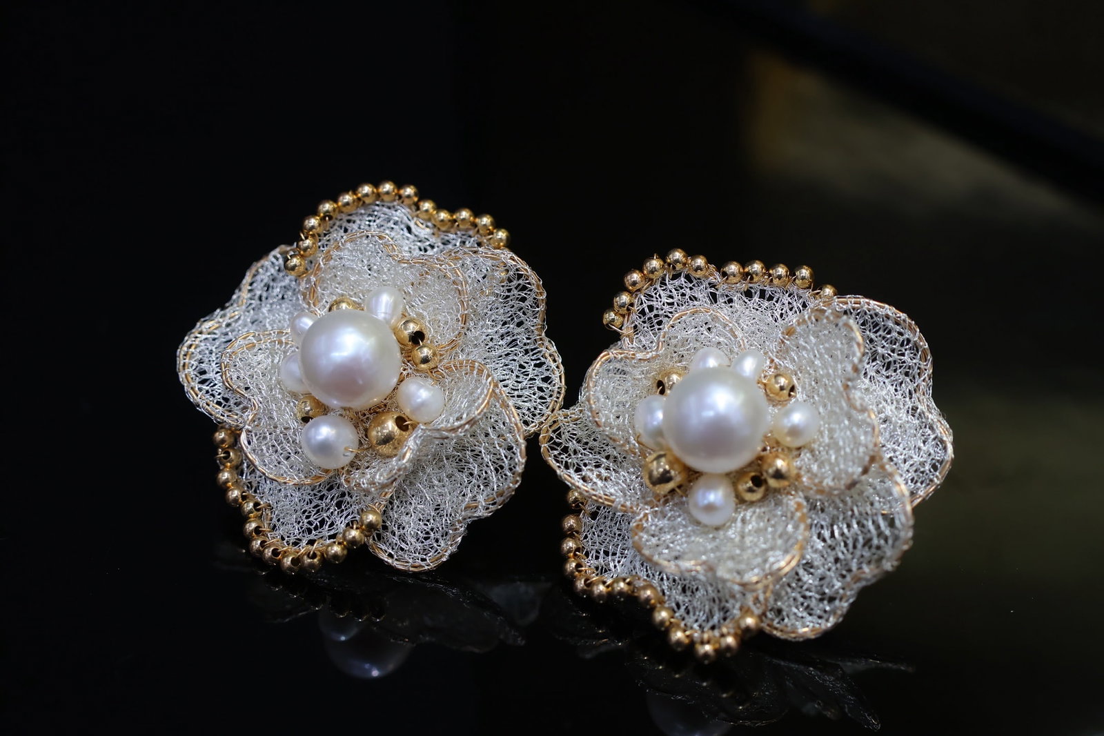 14K Gold Filled Natural Edison Pearl Earrings - 3