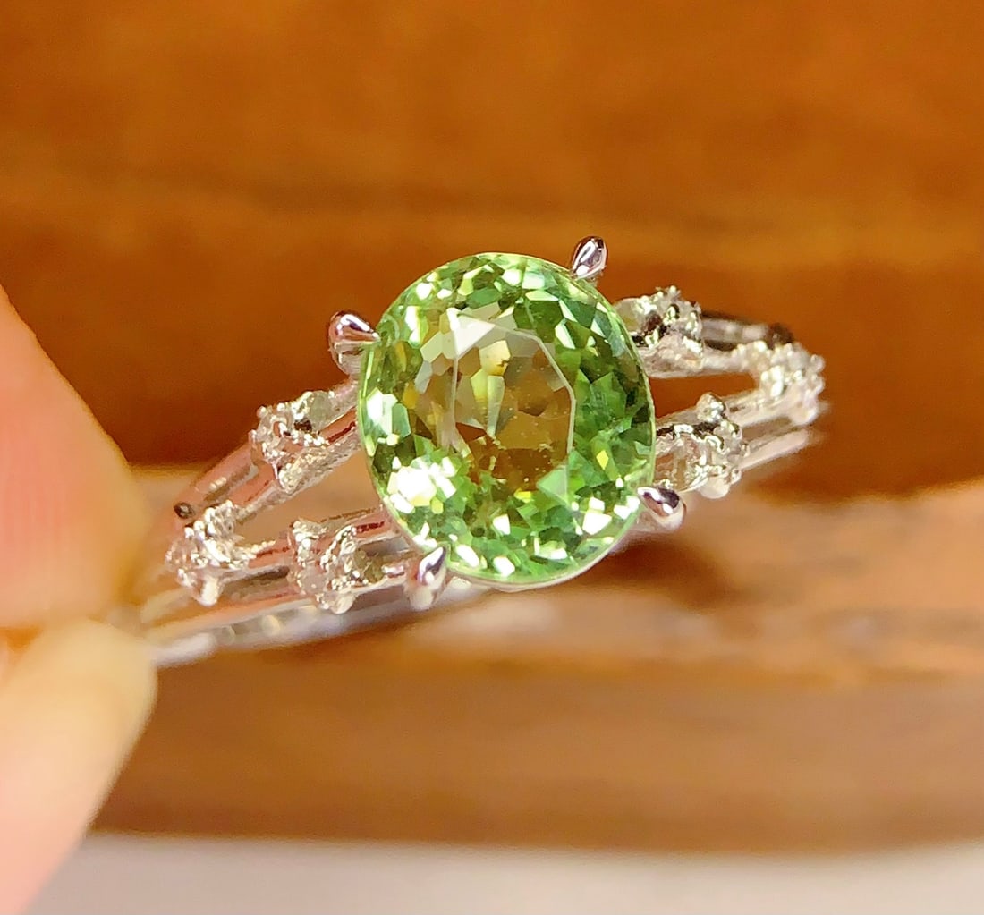 PT950 Natural Tourmaline Ring - 3