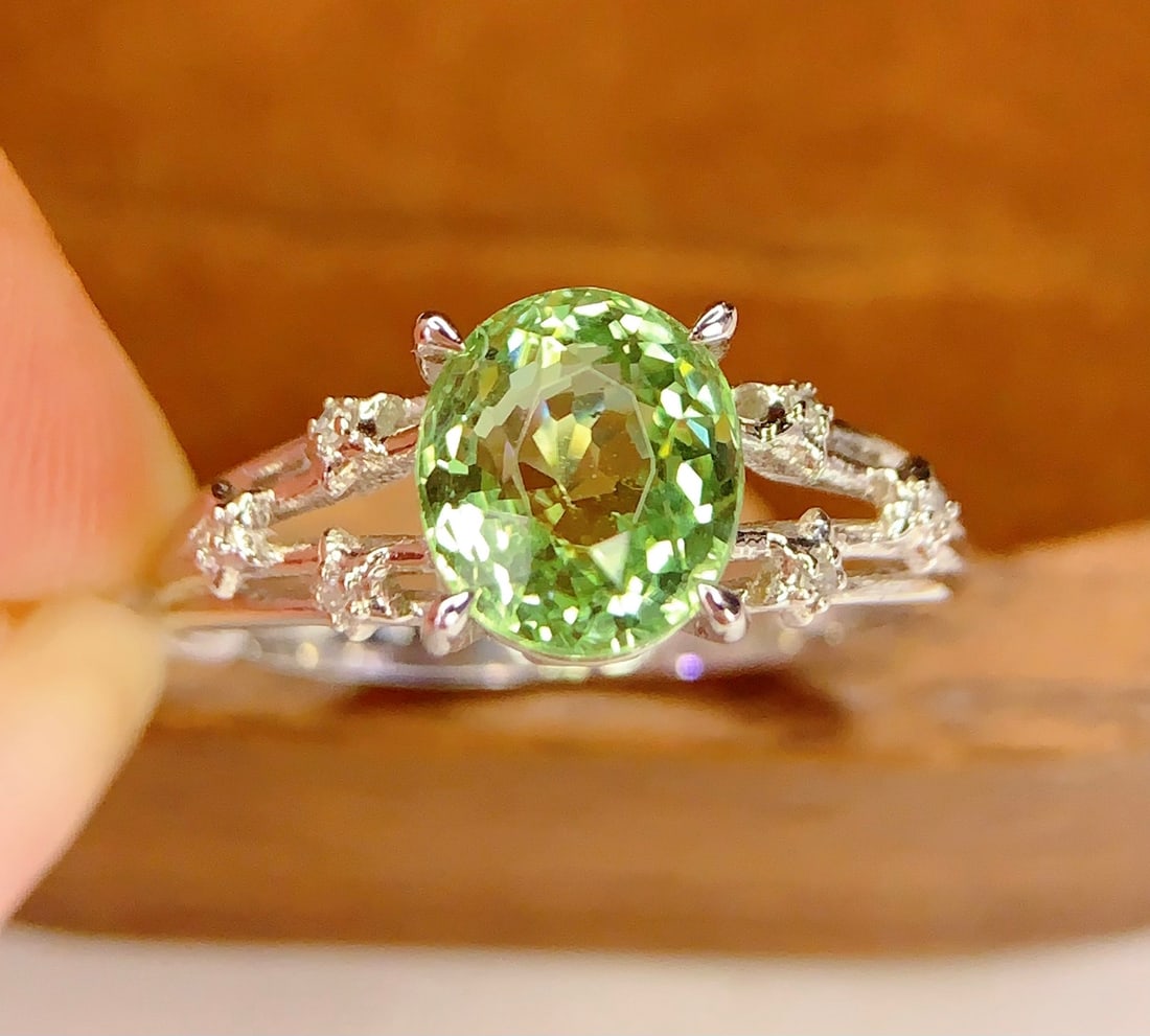PT950 Natural Tourmaline Ring - 4