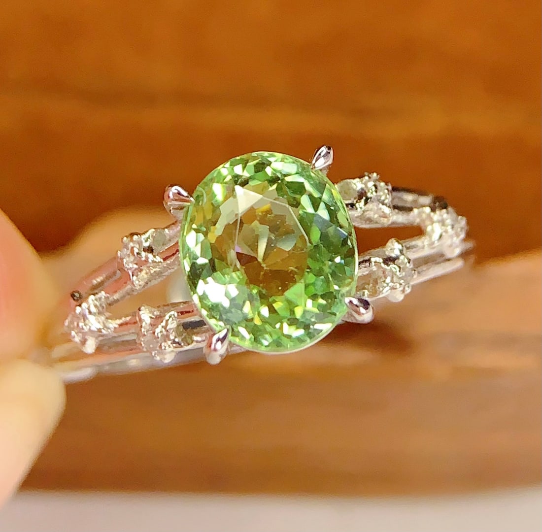 PT950 Natural Tourmaline Ring - 5