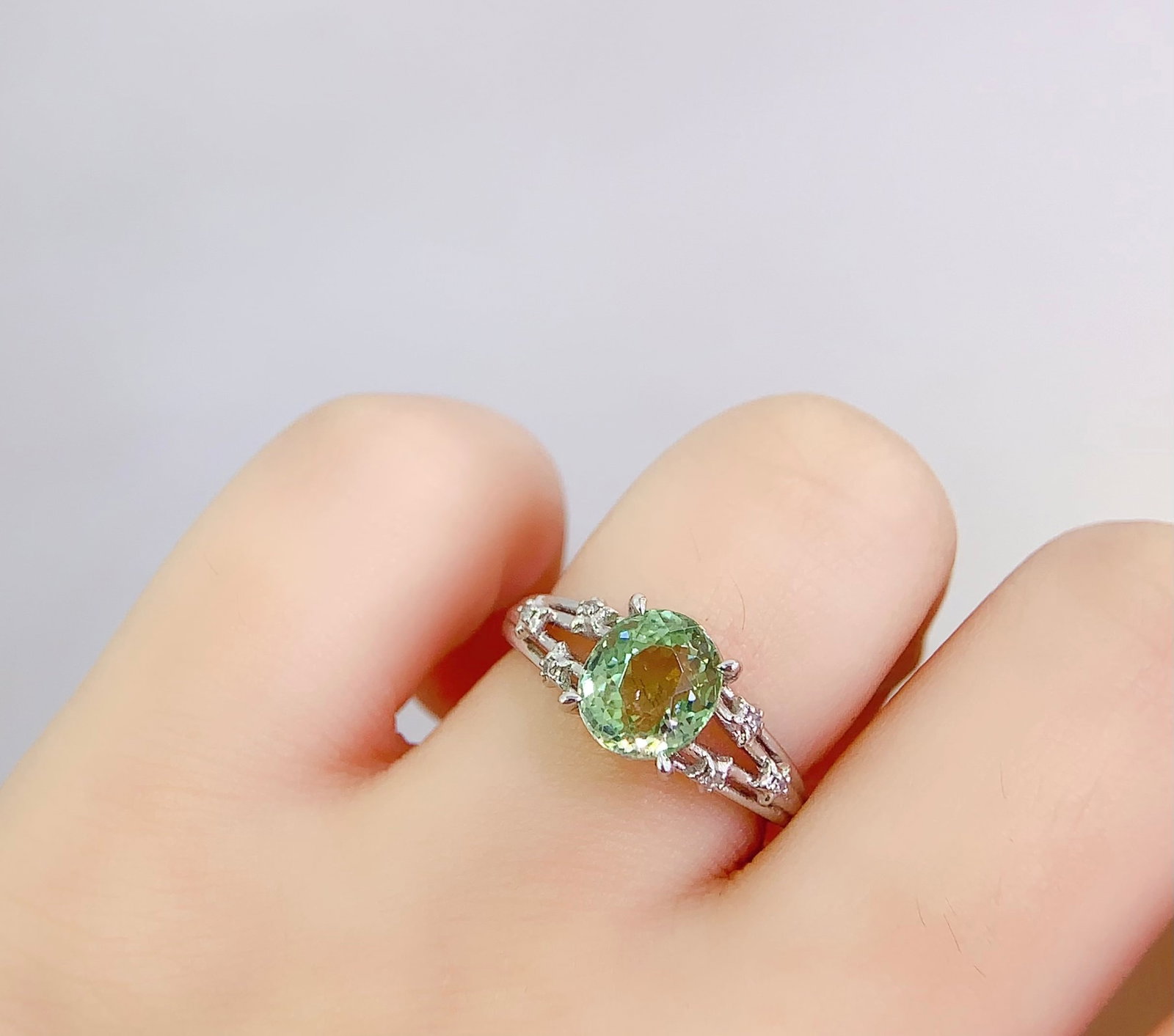 PT950 Natural Tourmaline Ring - 6