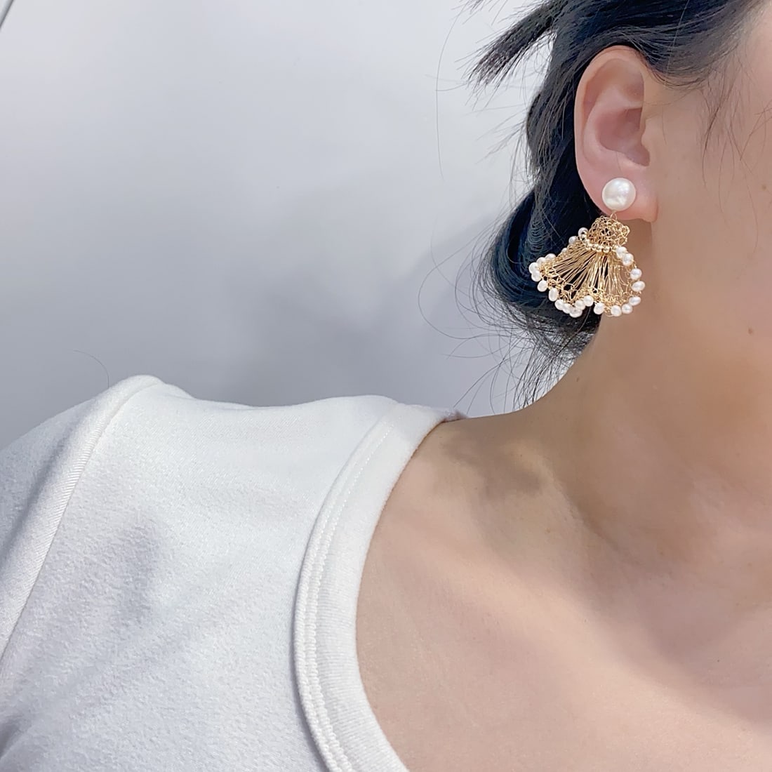 Natural Freshwater Pearl Earrings - 4