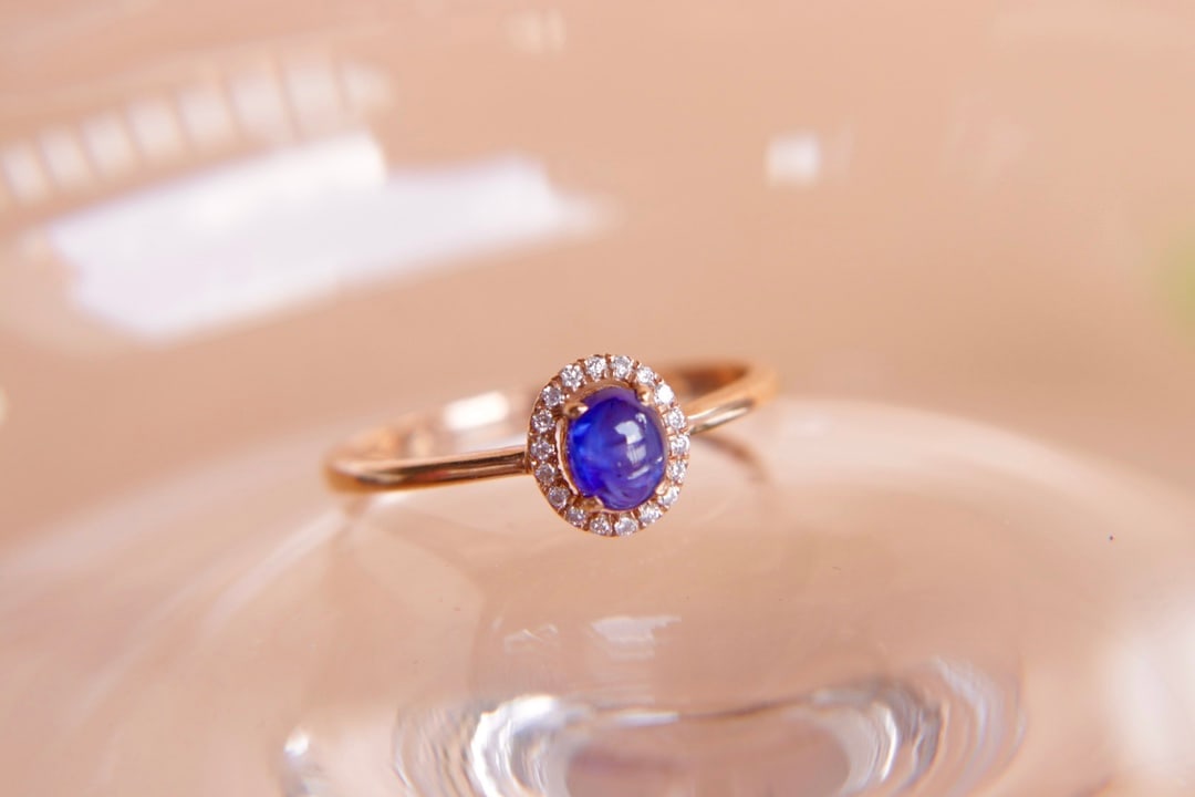 18K Gold Sapphire Diamond Ring - 3