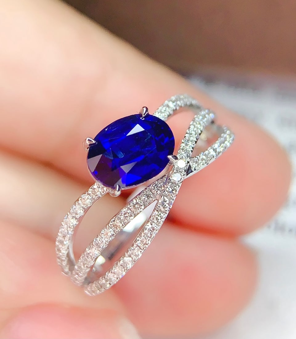 18K Gold Natural Sapphire Ring - 2