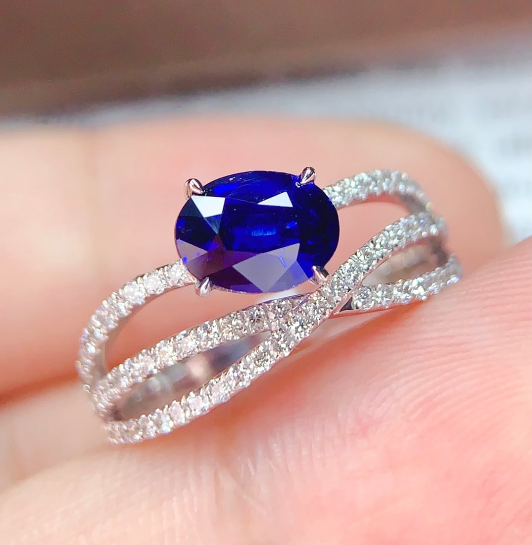 18K Gold Natural Sapphire Ring - 3