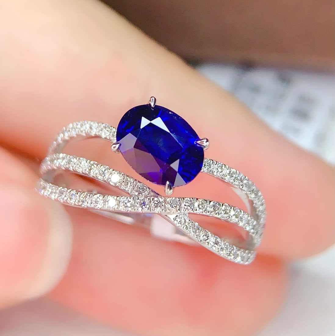 18K Gold Natural Sapphire Ring - 4