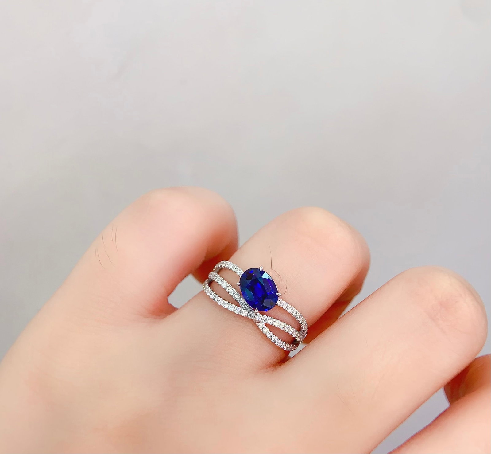 18K Gold Natural Sapphire Ring - 6