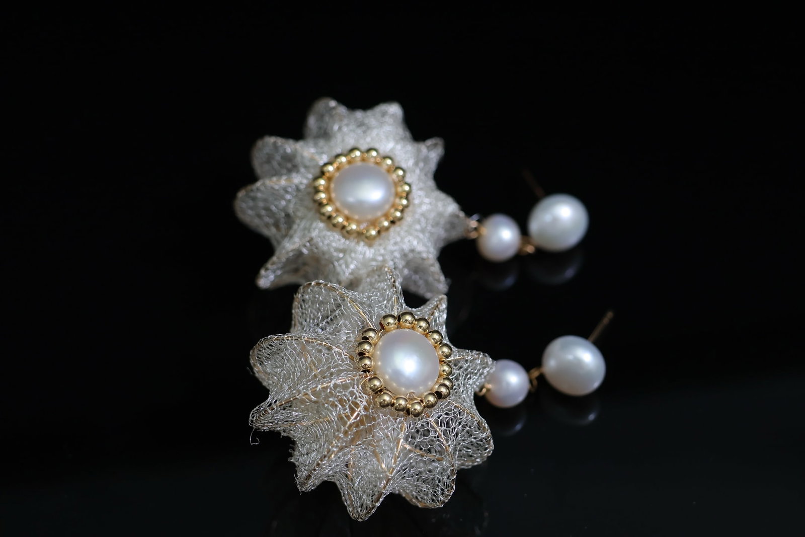 Natural Freshwater Pearl Earrings - 2