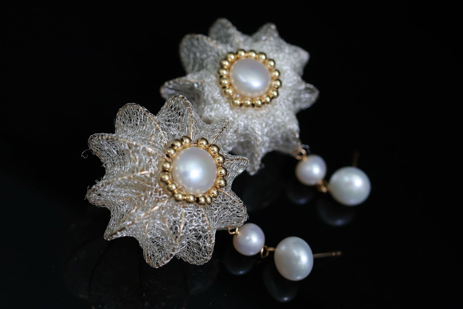 Natural Freshwater Pearl Earrings - 3