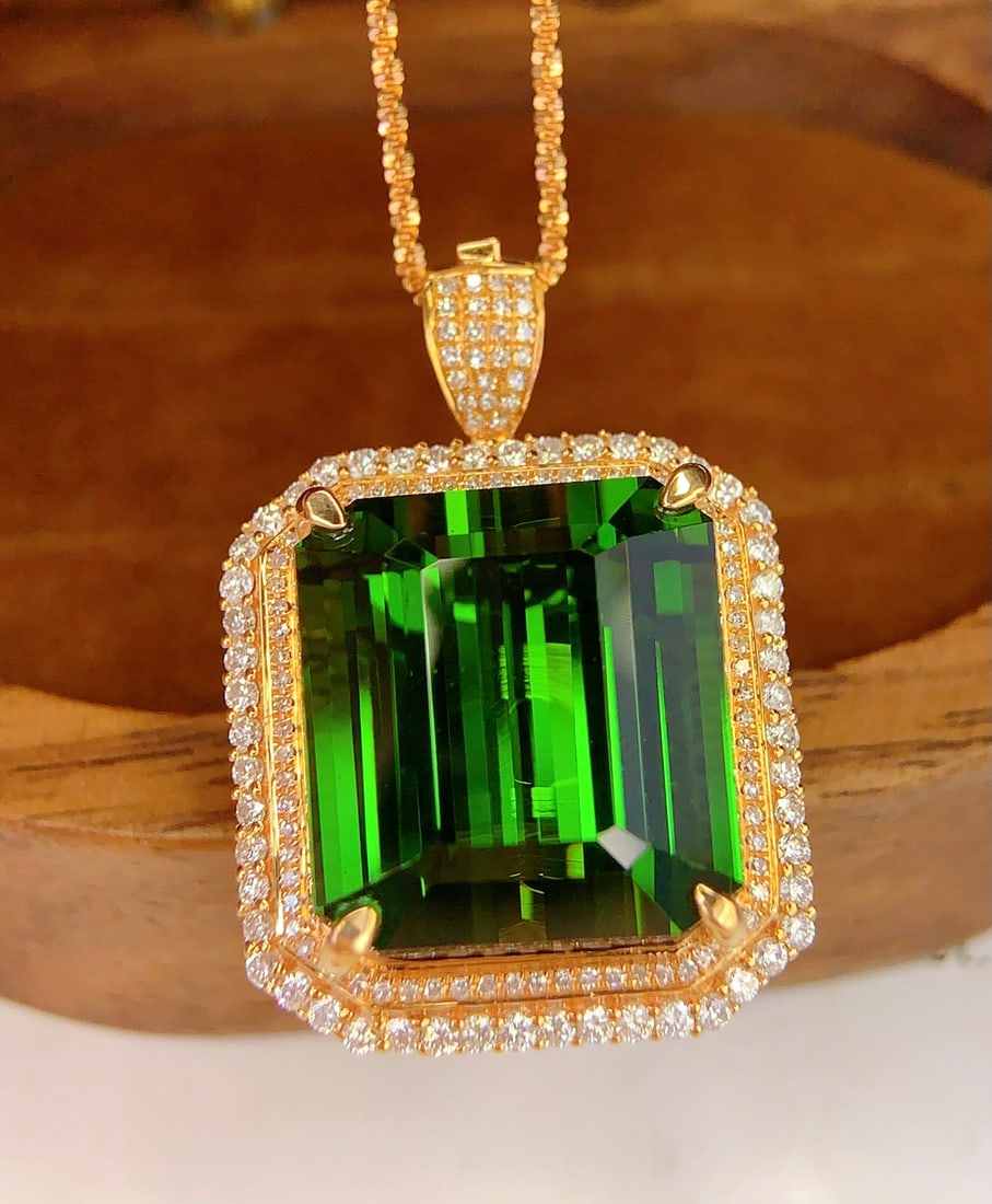 18K Gold Natural Tourmaline Ring - 2
