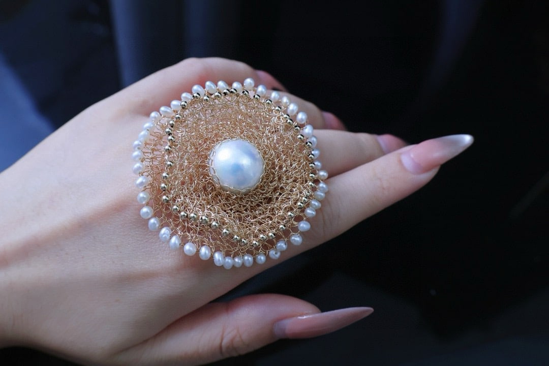Natural Freshwater Pearl Ring - 4