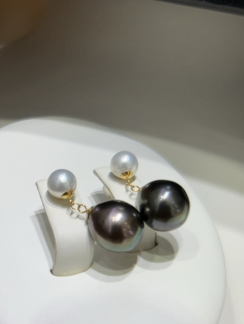 S925 Silver Aurora Freshwater Pearl Earrings - 3