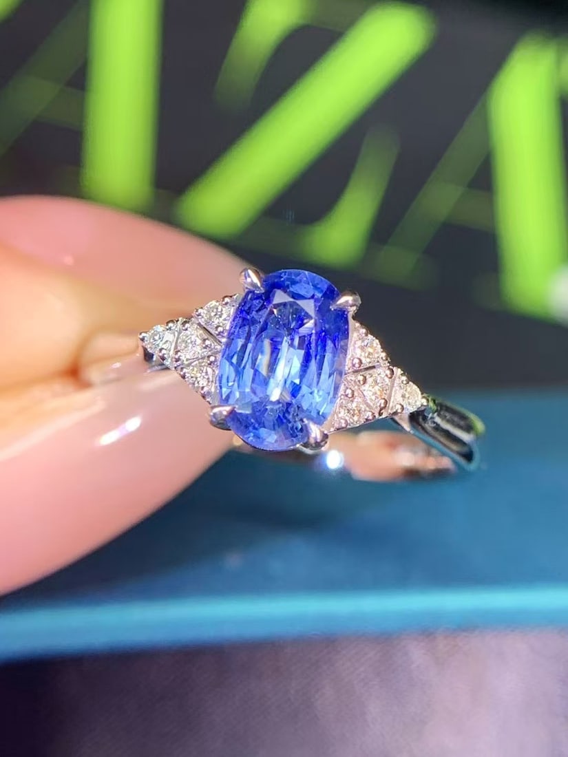18K Gold Natural Sapphire Ring - 2