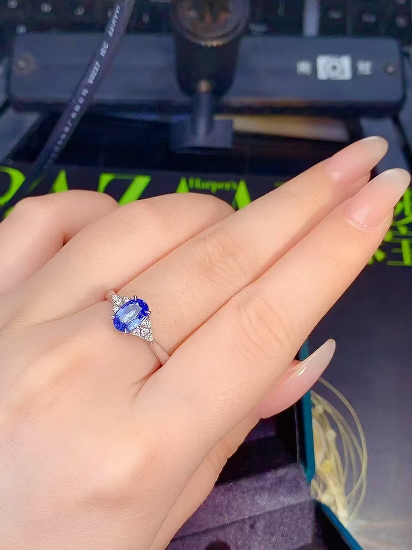 18K Gold Natural Sapphire Ring - 3