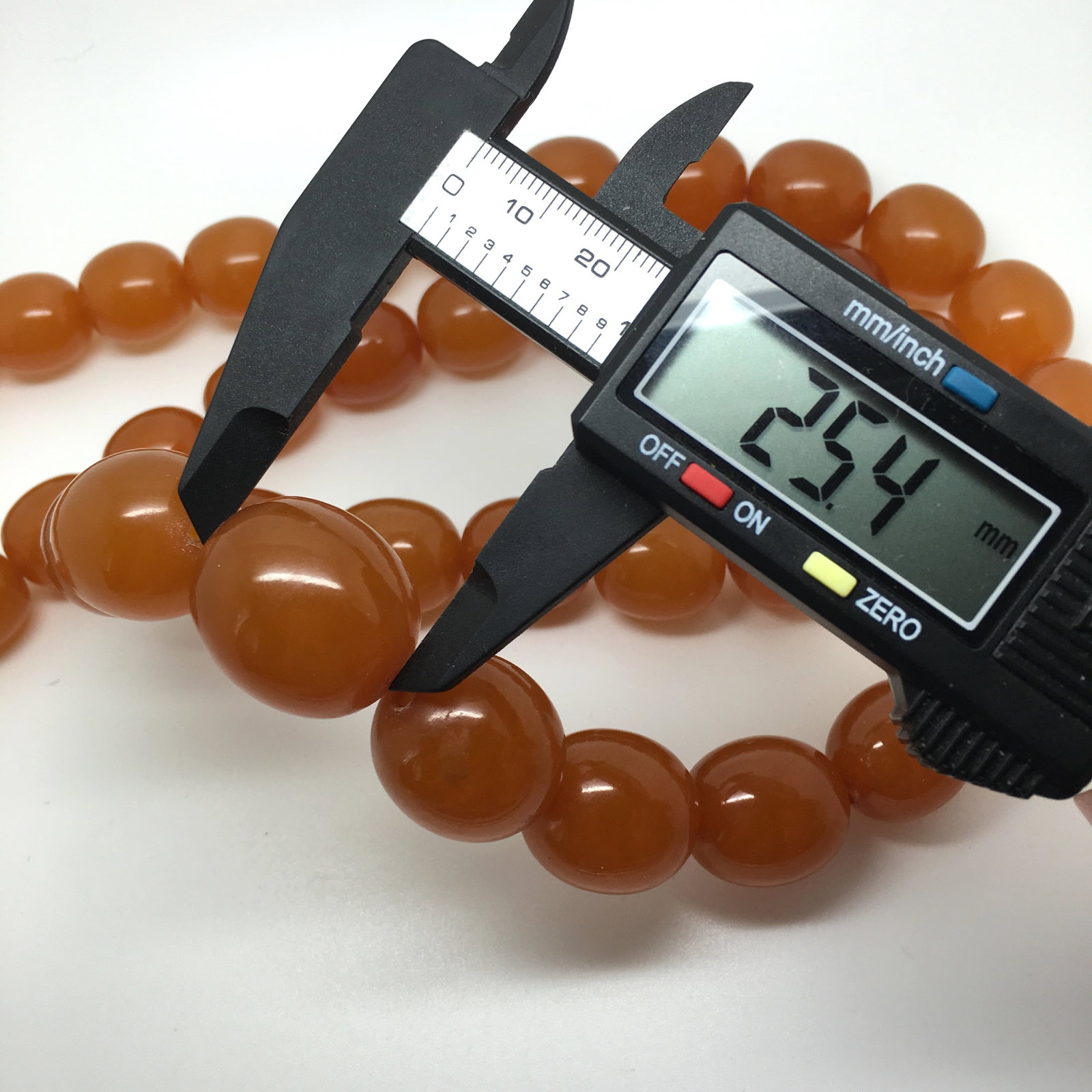 Staggering Unique Vintage Amber Necklace made from Olive shaped Amber beads - 7