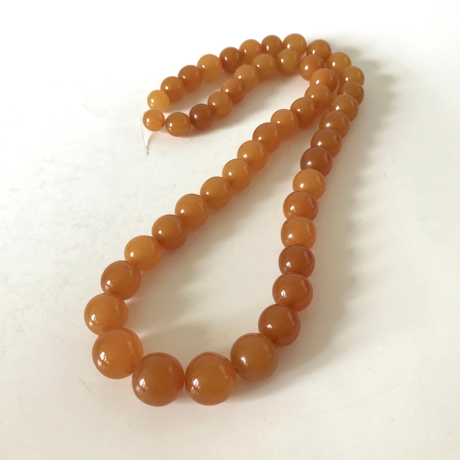 Phenomenal Unique Vintage Amber Necklace made from Round Amber beads - 7