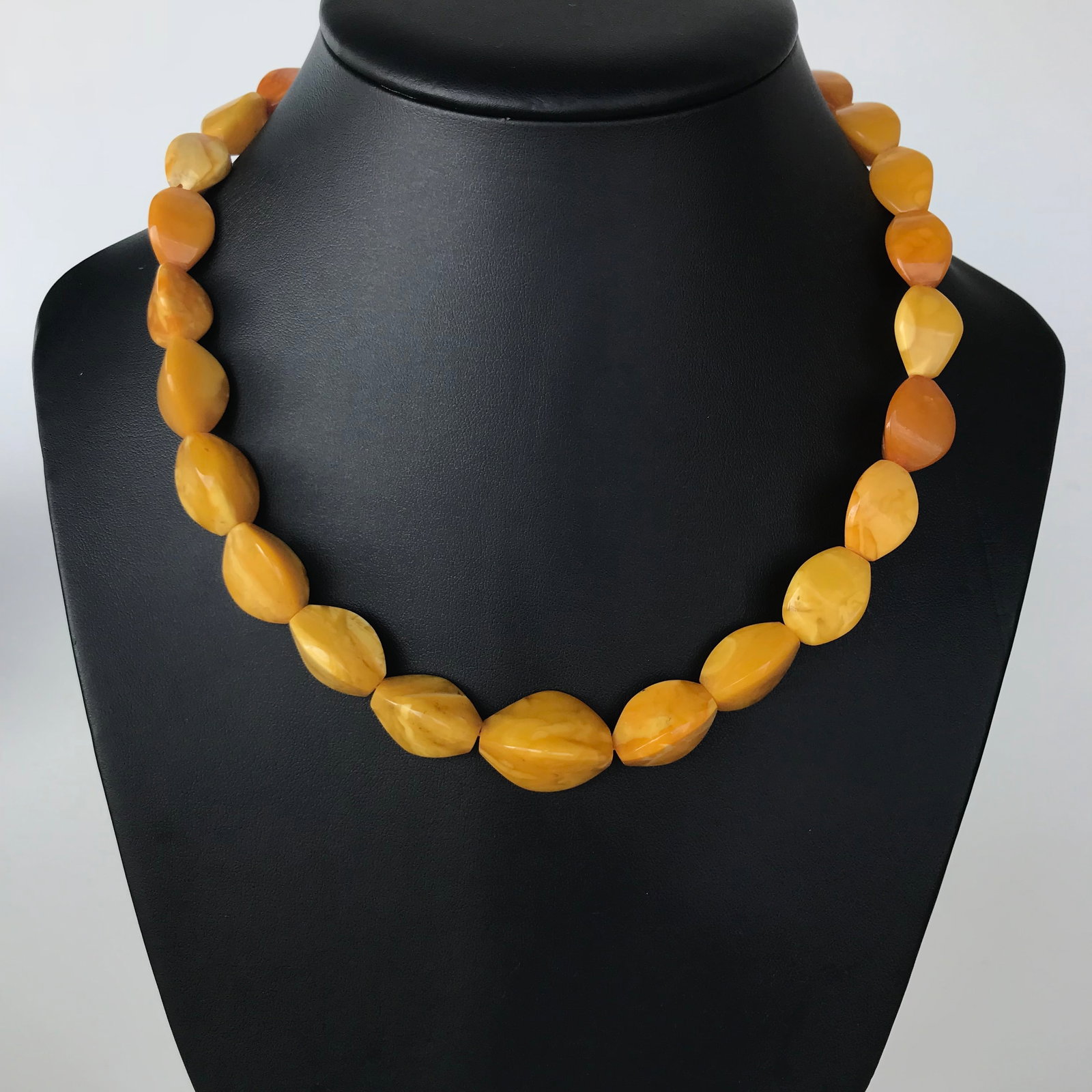 Antique Cut Amber Necklace - 10
