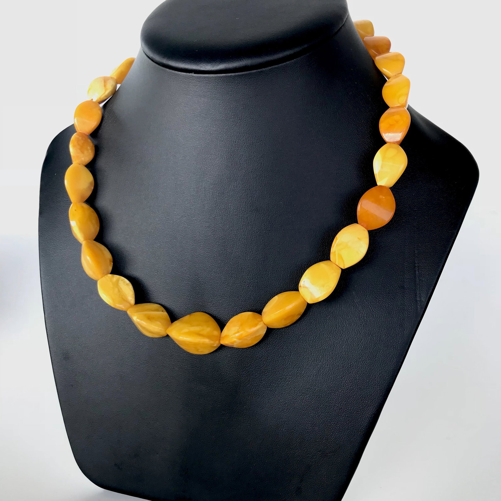 Antique Cut Amber Necklace - 2
