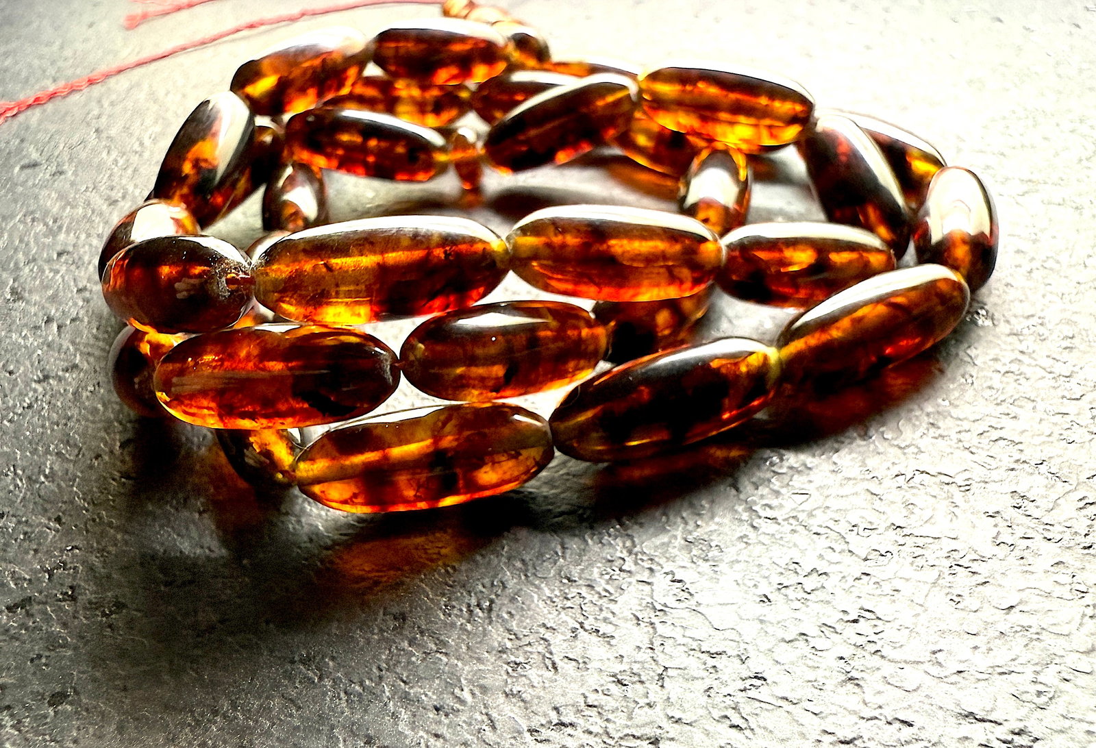 Staggering Vintage Amber Tesbih made from Capsule shaped Amber beads - 2