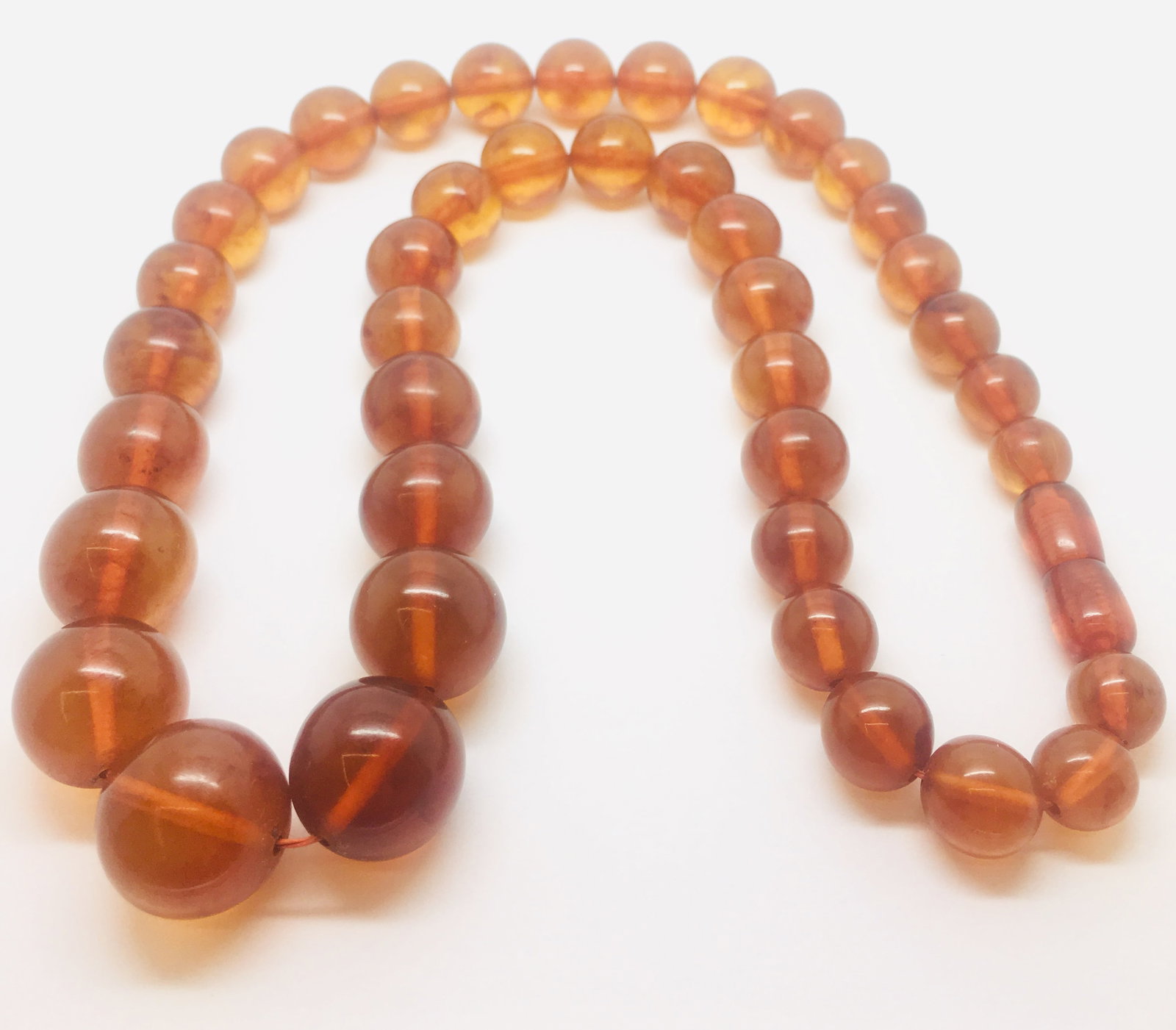 Stunning Vintage Amber Necklace made from Round Amber beads - 6