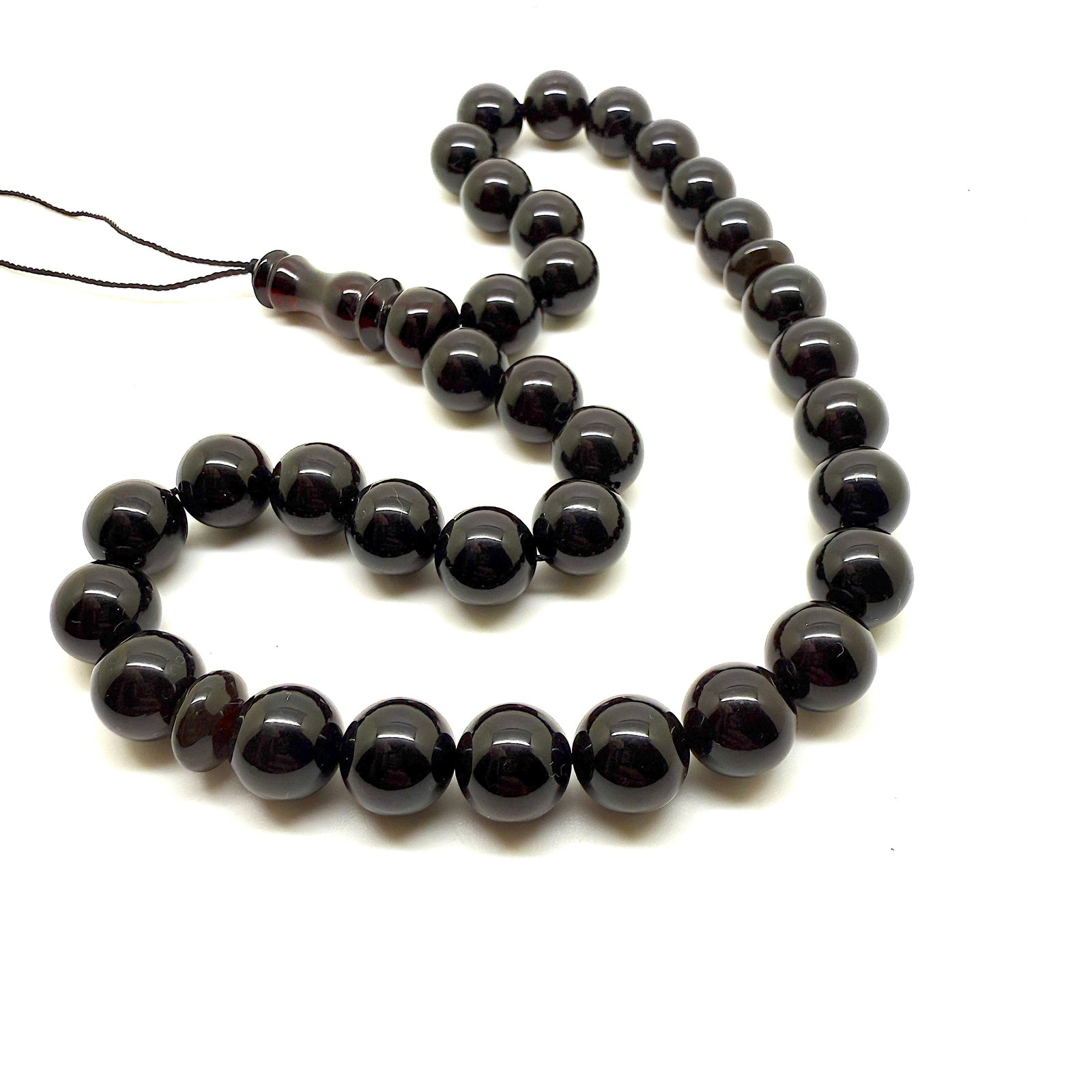 Beautiful Vintage Amber Tesbih made from Round Amber beads - 5