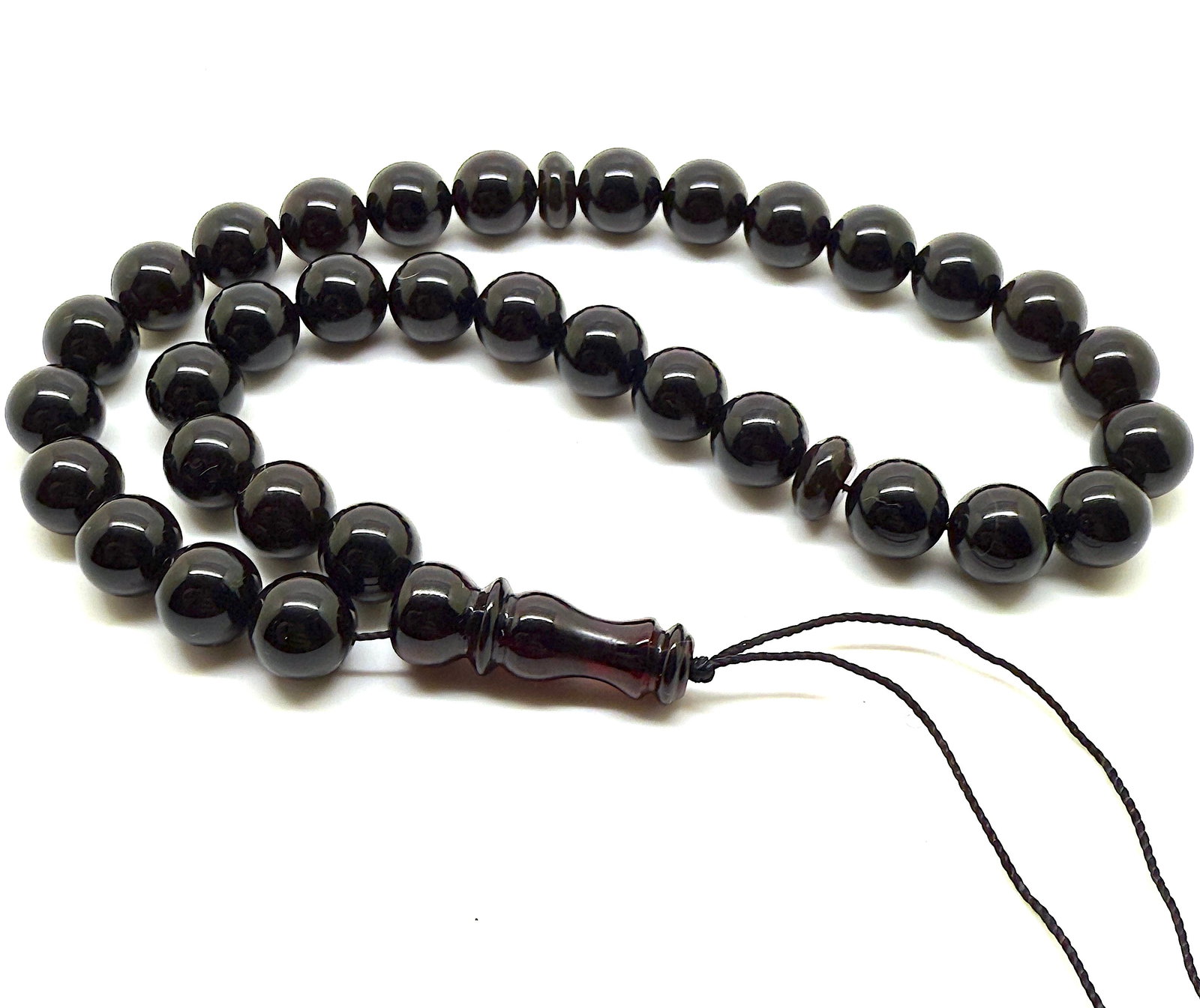 Beautiful Vintage Amber Tesbih made from Round Amber beads - 9