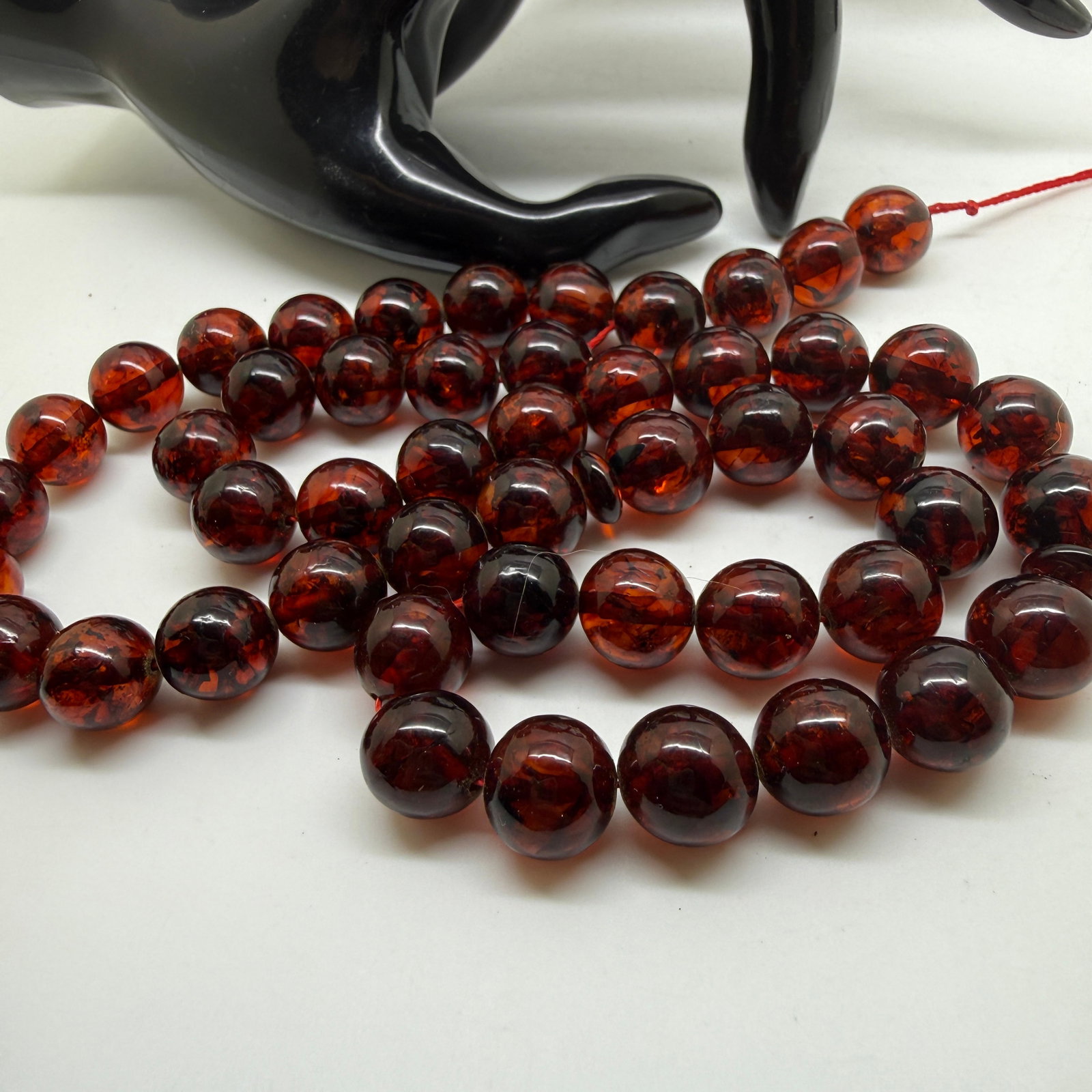 Astonishing Amber Tesbih made from Round Amber beads - 11