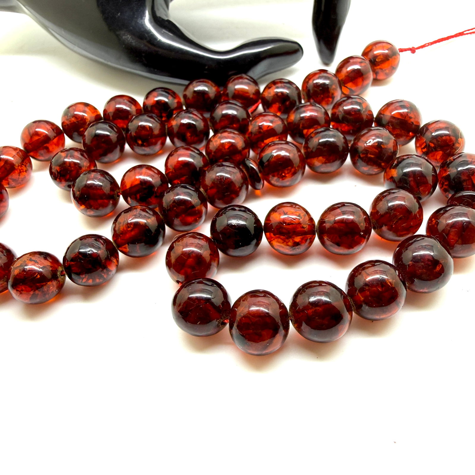 Astonishing Amber Tesbih made from Round Amber beads - 4