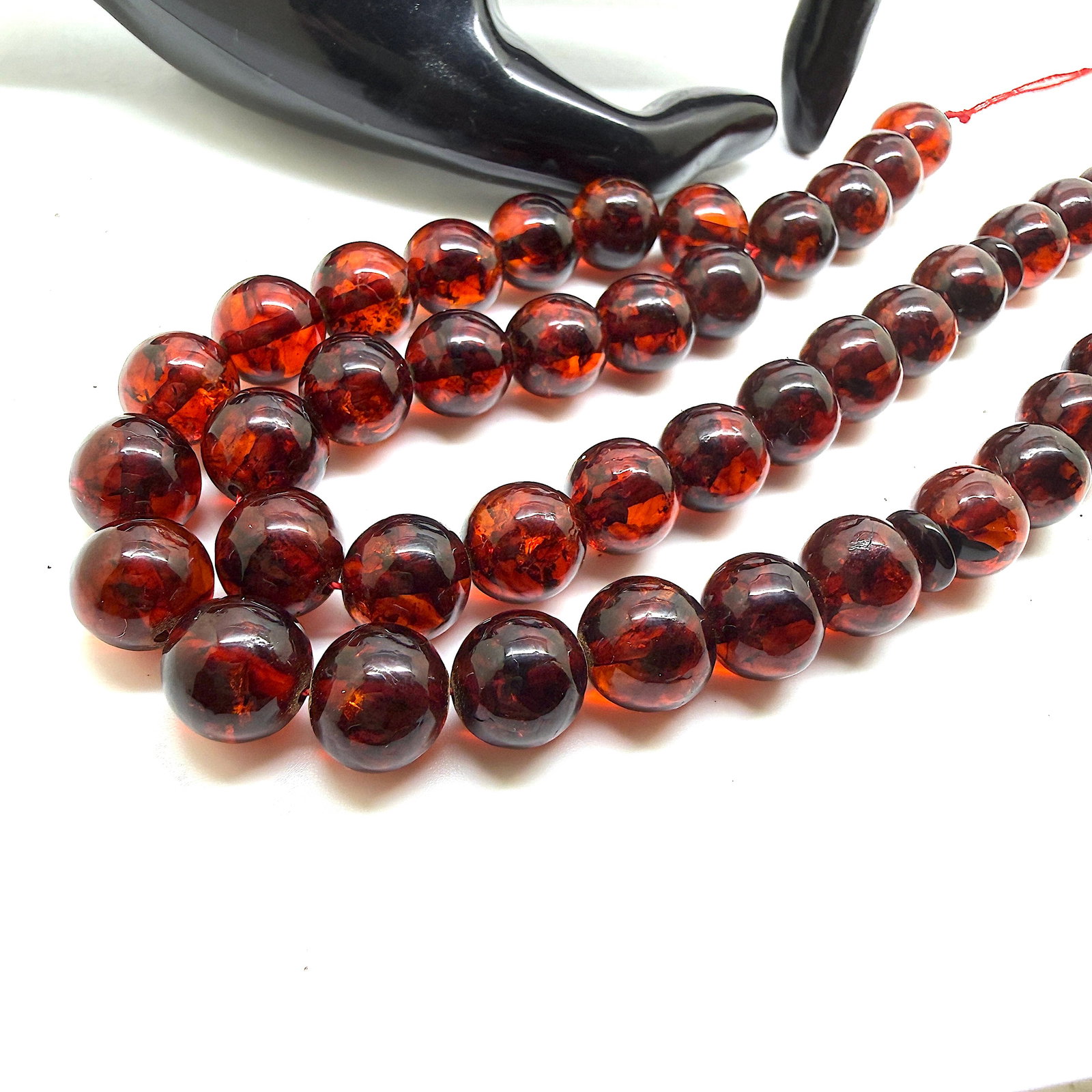 Astonishing Amber Tesbih made from Round Amber beads - 5