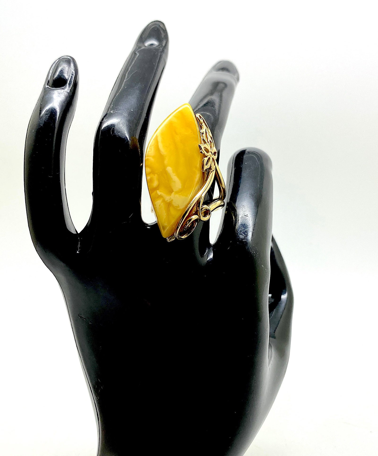 Unique and Beautiful Amber Ring - 5
