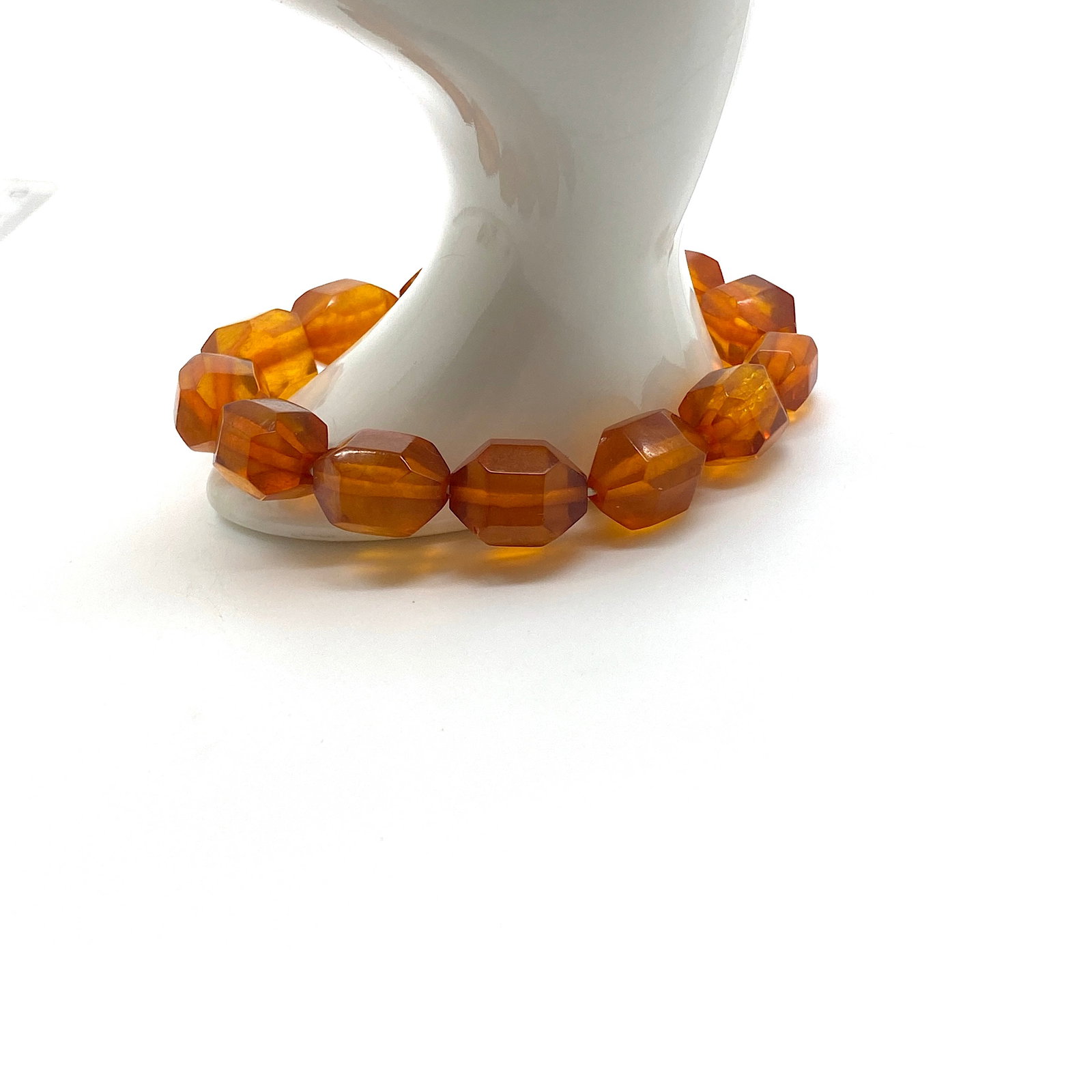 Marvellous Amber Bracelet made from Barrel shaped Amber beads - 4