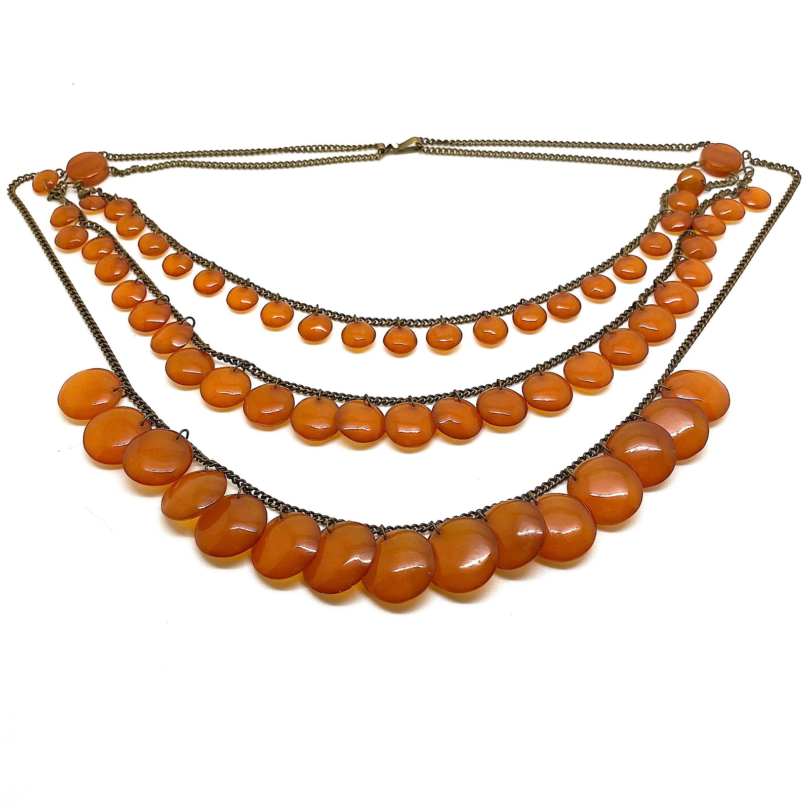 Astonishing Vintage Amber Necklace made from Round Amber beads - 7