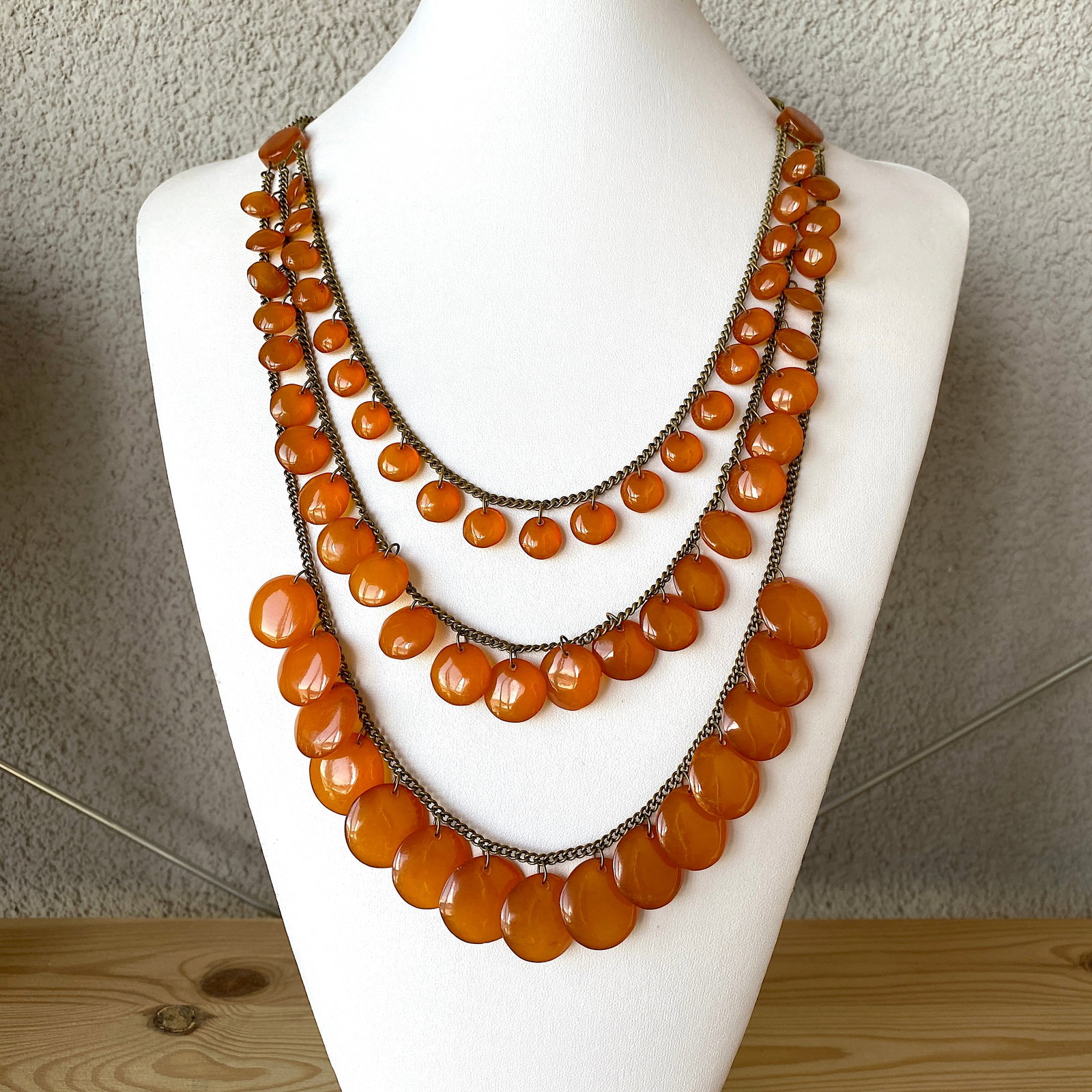 Astonishing Vintage Amber Necklace made from Round Amber beads - 8