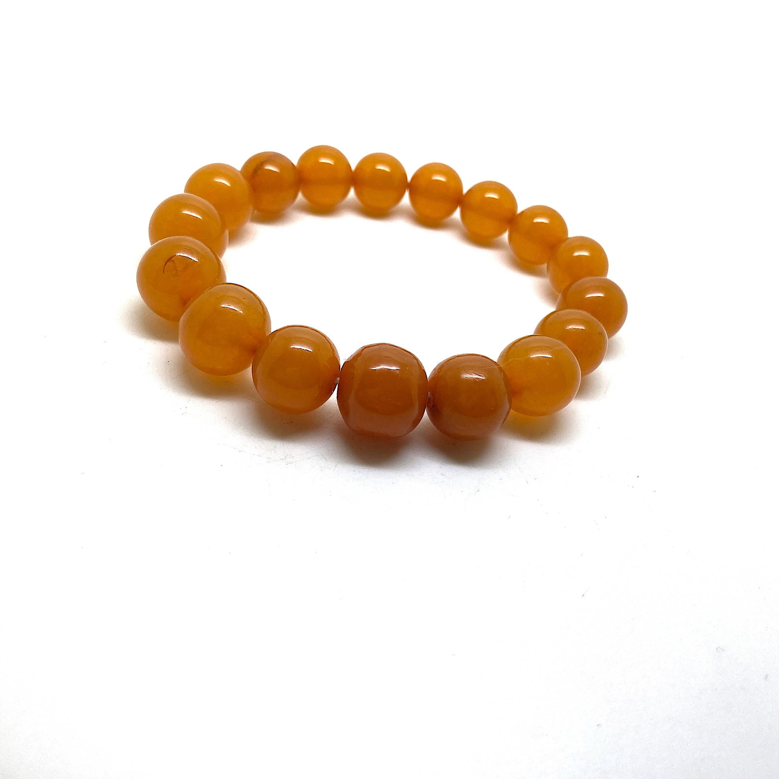 Beautiful Unique Vintage Amber Bracelet made from Round Amber beads - 4