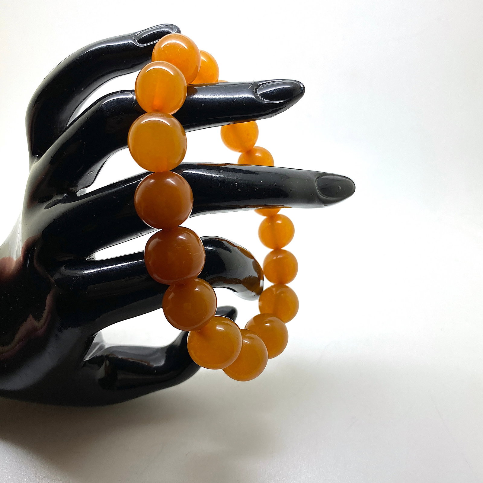 Beautiful Unique Vintage Amber Bracelet made from Round Amber beads - 6