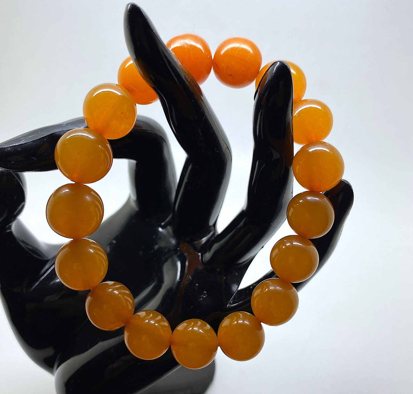 Beautiful Unique Vintage Amber Bracelet made from Round Amber beads - 7