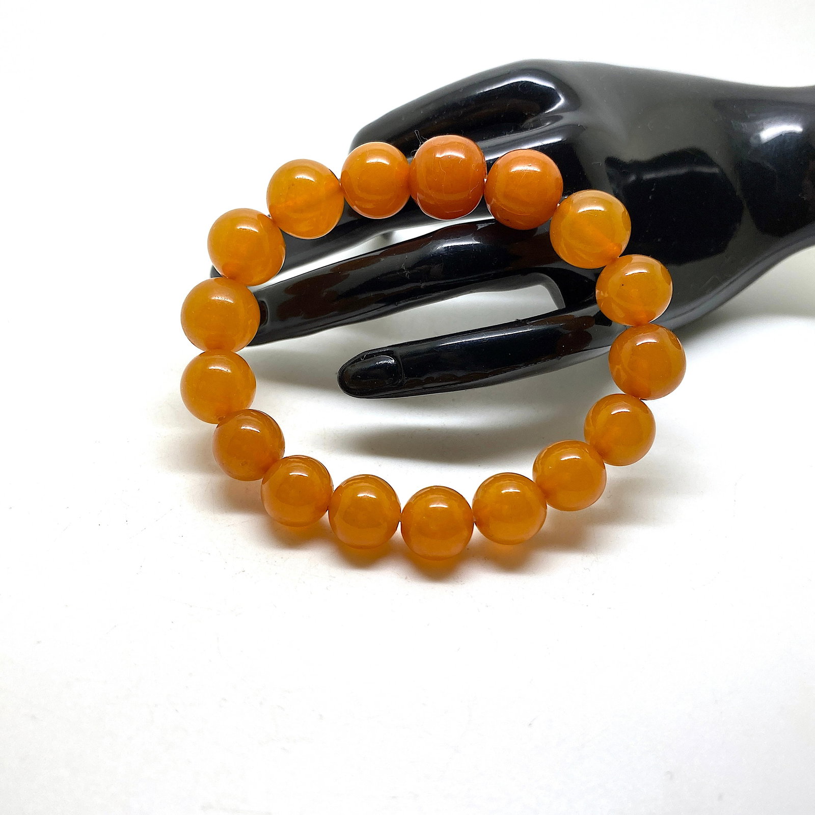 Beautiful Unique Vintage Amber Bracelet made from Round Amber beads - 8