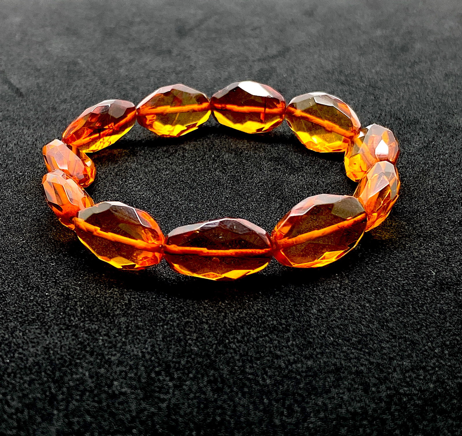 Splendid Amber Bracelet made from Hand Carved Amber beads (1 of 6)