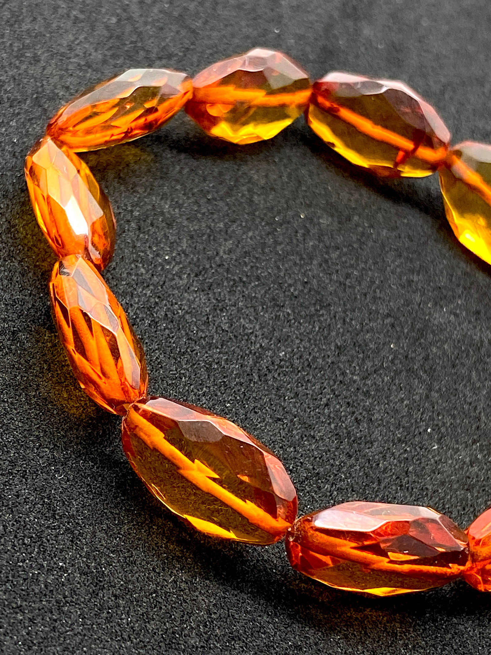 Splendid Amber Bracelet made from Hand Carved Amber beads - 5