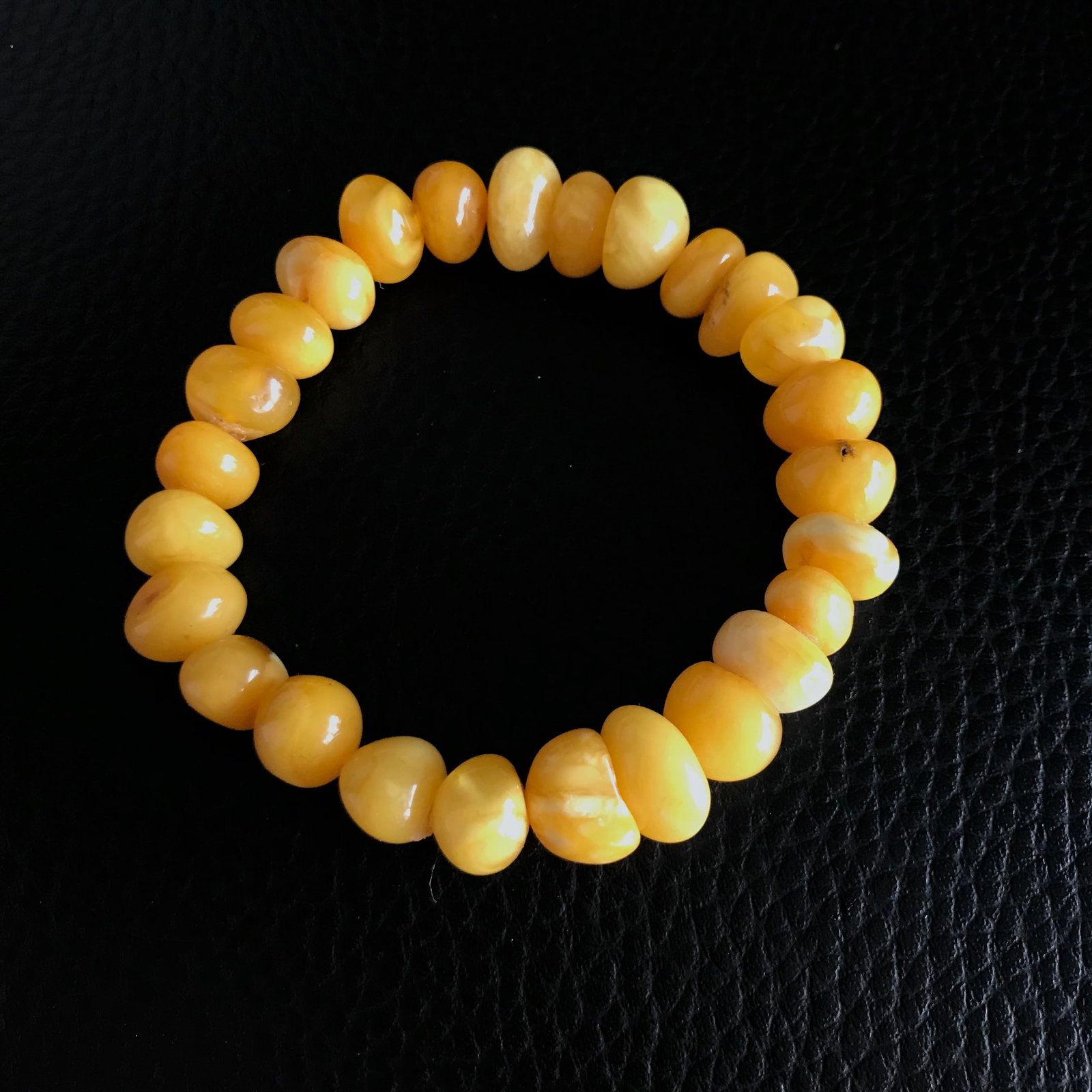 Impressive Amber Bracelet made from Natural shaped Amber beads - 6