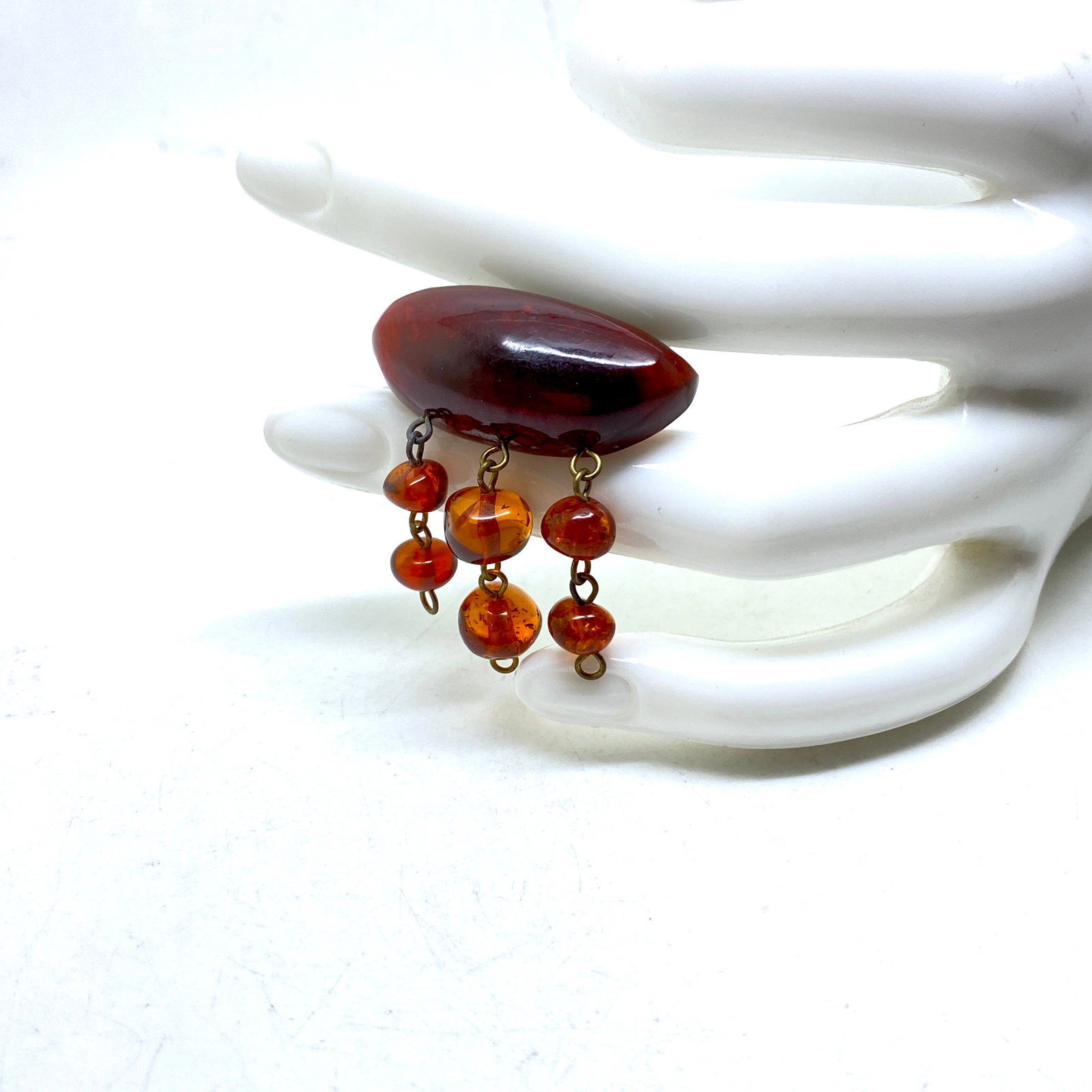 Antique Amber Brooch - 5