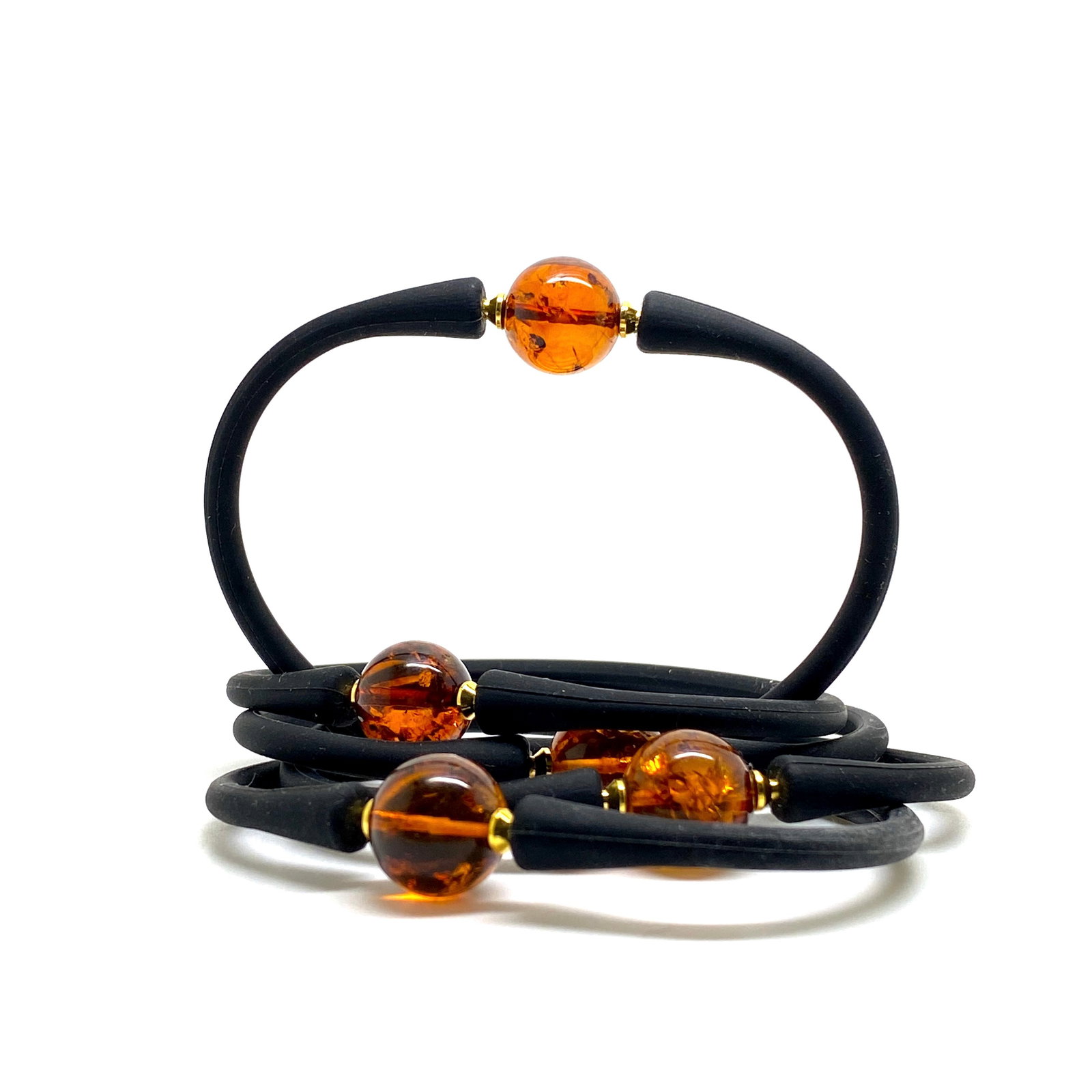 Remarkable Amber Bracelet made from Round Amber bead - 4