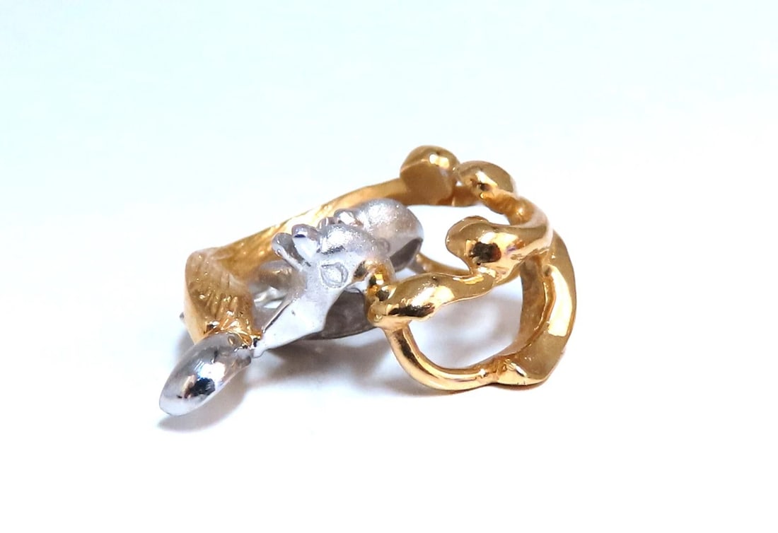 .04ct Natural Diamonds Dolphin Pendant 3D 14kt Gold** - 4