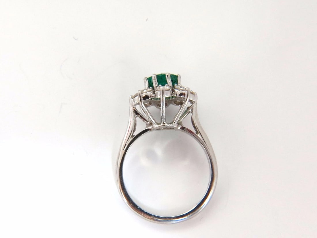 1.72ct natural vivid bright green emerald diamonds ring 14kt** - 4
