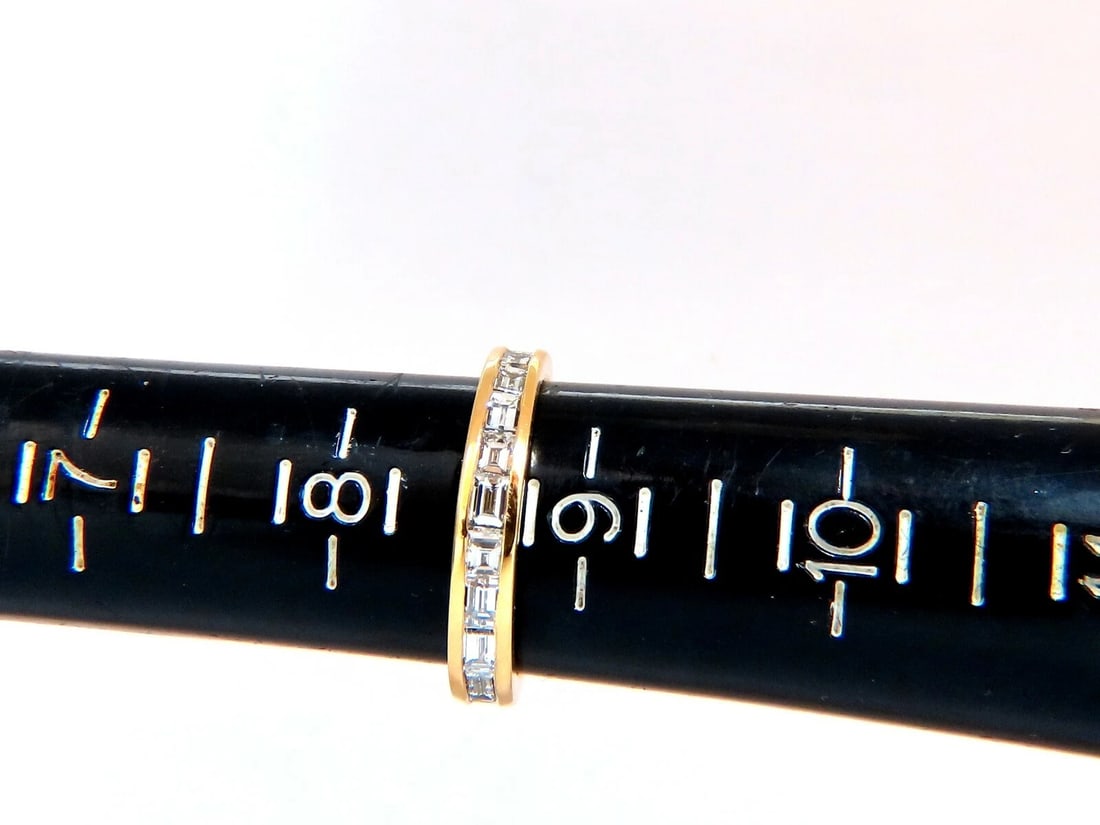 2.20ct. natural baguette diamonds eternity ring 14kt Gold 3.8mm size 8.5 ** - 5