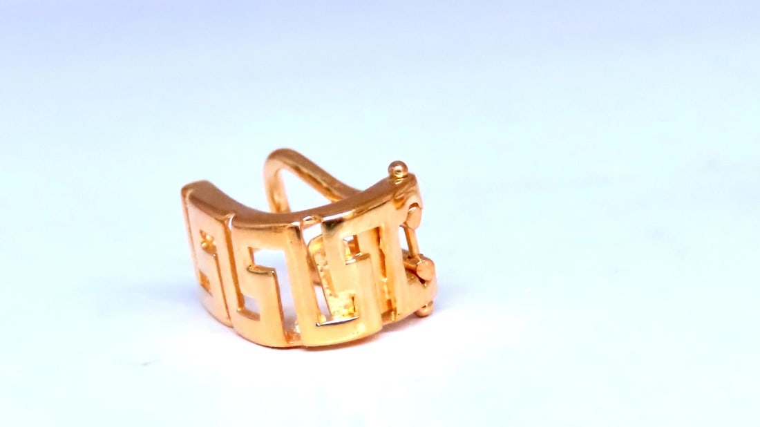 Greek Iconic Semi Hoop Earrings 14kt 12495** - 2