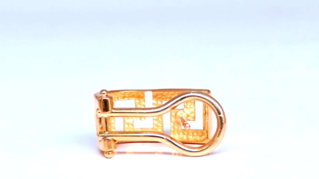 Greek Iconic Semi Hoop Earrings 14kt 12495** - 3