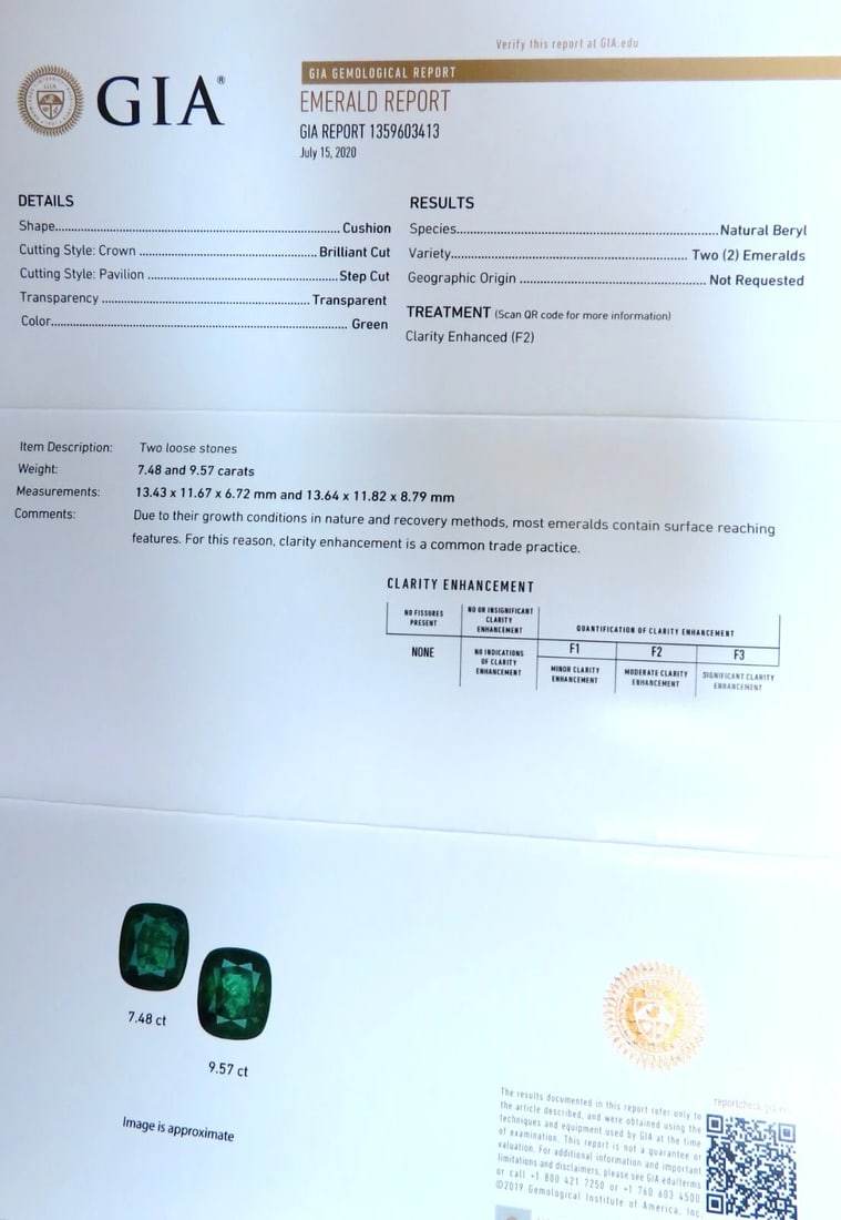 GIA Certified 17.05ct Natural Emeralds Diamond Earrings 18kt Cluster Halo** - 9