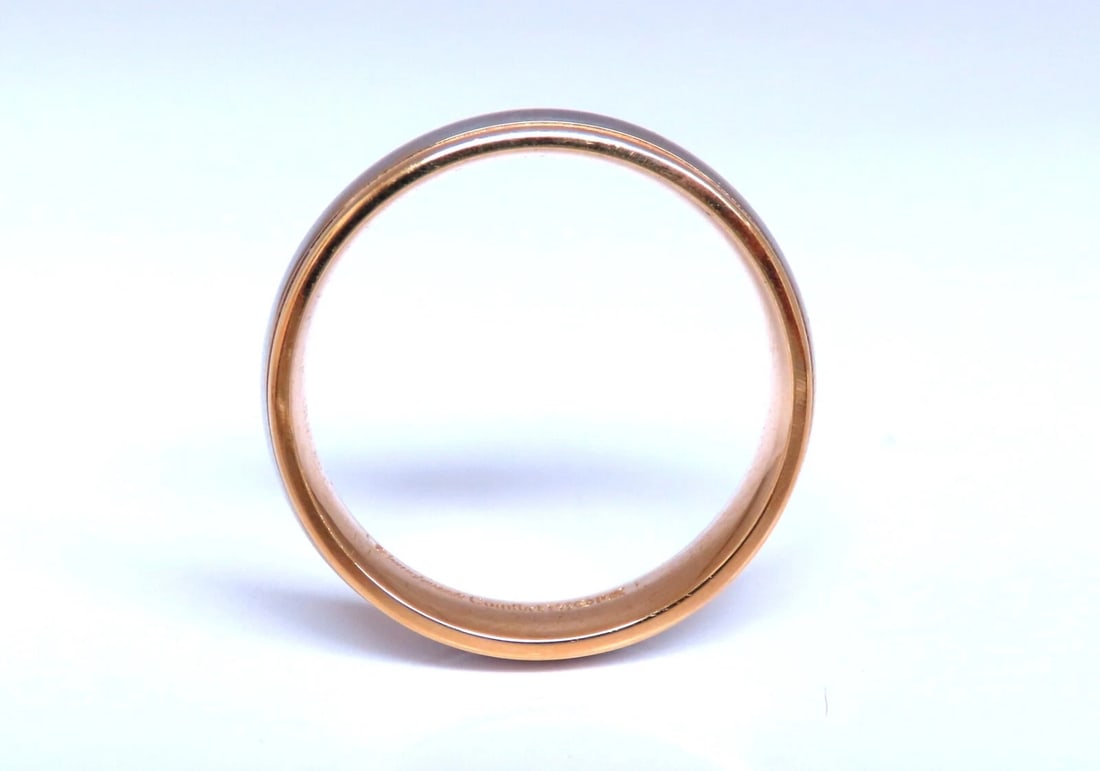 Two Toned Unisex Gold Band 14kt gold Size 10 5.8mm** - 4