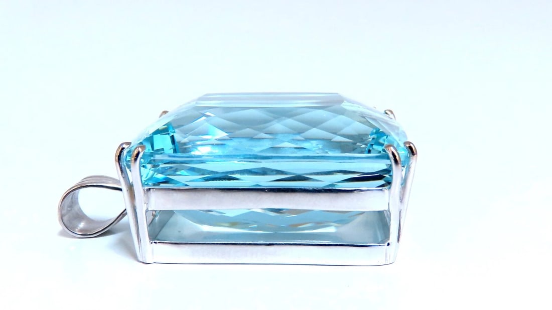 GIA Certified Natural 140.01ct Aquamarine Diamonds Necklace 18kt & Plat** - 4